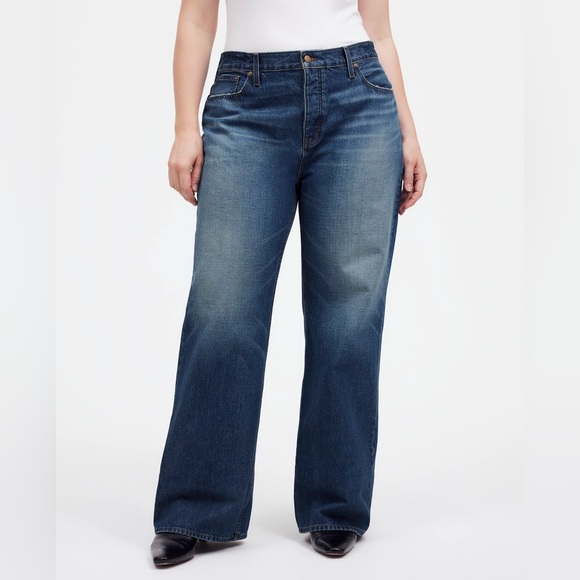 Madewell Low-Slung Baggy Jeans Moffat Wash Button Fly NWT - Picture 1 of 13